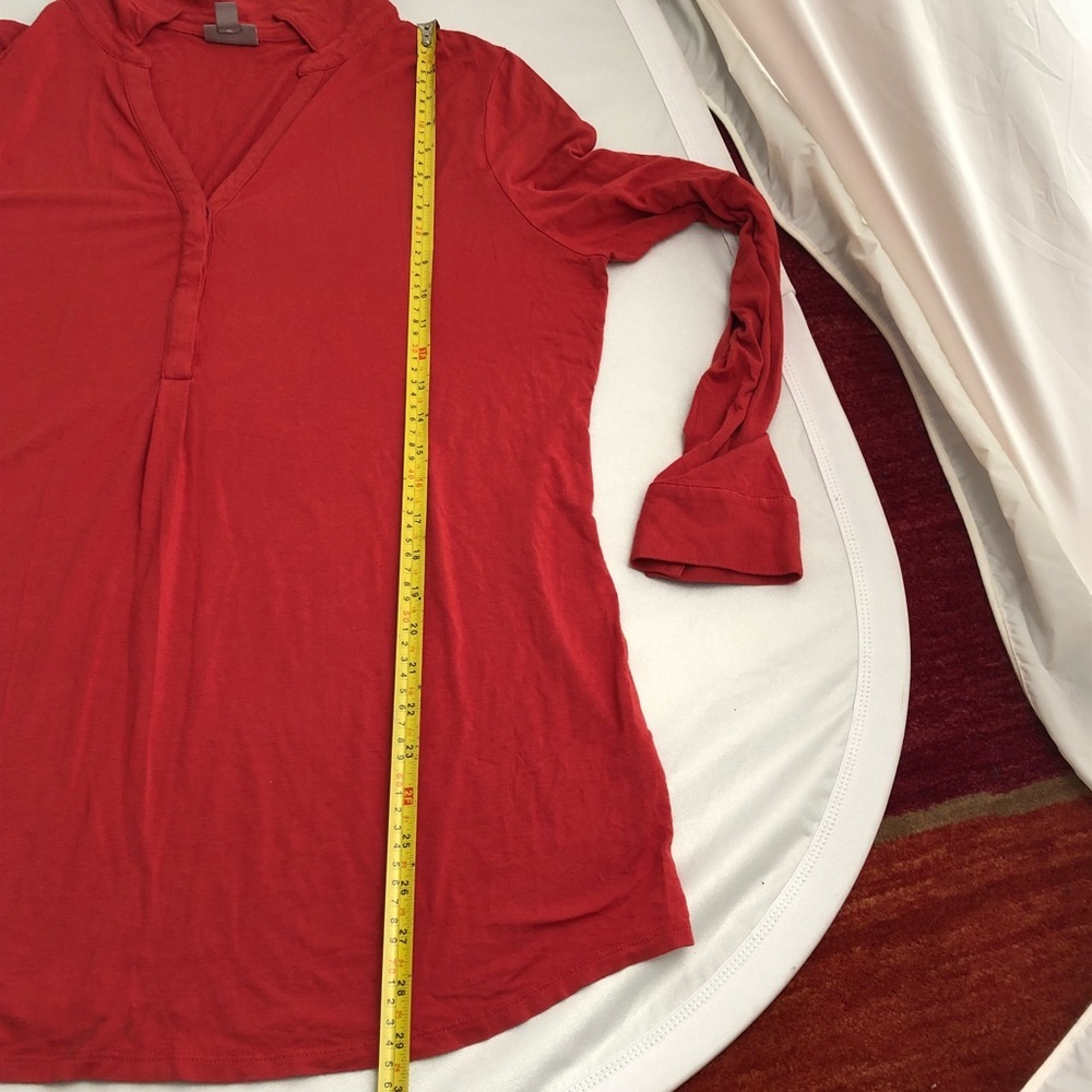 J Jill rust color button front stretch tunic top … - image 8